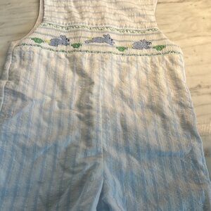 Blue and White Striped Kids Bottoms